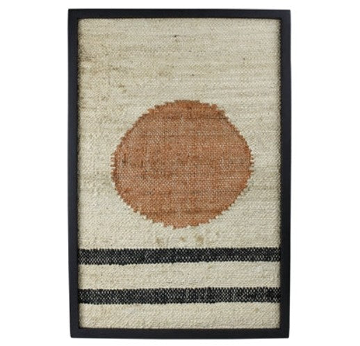 Woven Wall Art | Cotton & Hemp | Circle Over Lines