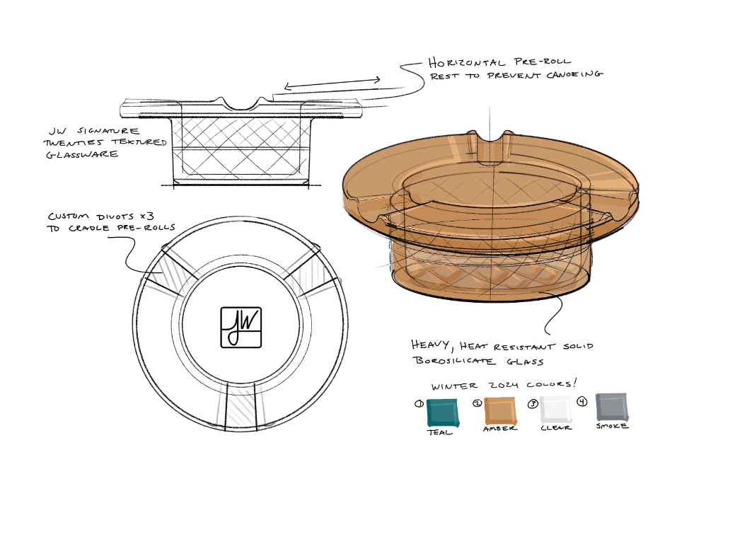 Jane West | Twenties Collection | Gold Ashtray