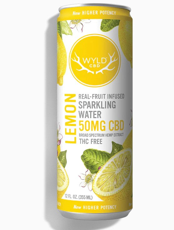 Lemon CBD Sparkling Water | 20mg CBD : 10mg CBG | WYLD CBD