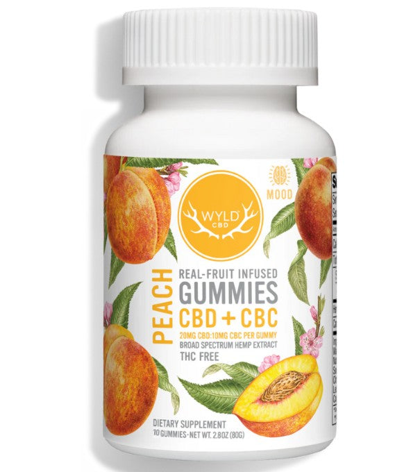 Peach | 2:1 CBD:CBC Gummies | 200mg Total | WYLD CBD
