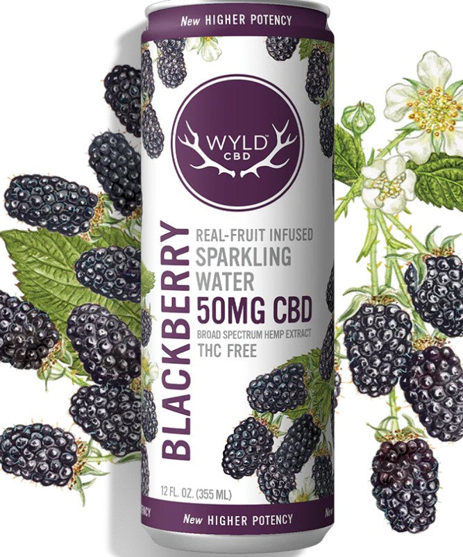 Blackberry CBD Sparkling Water | 50mg | WYLD CBD