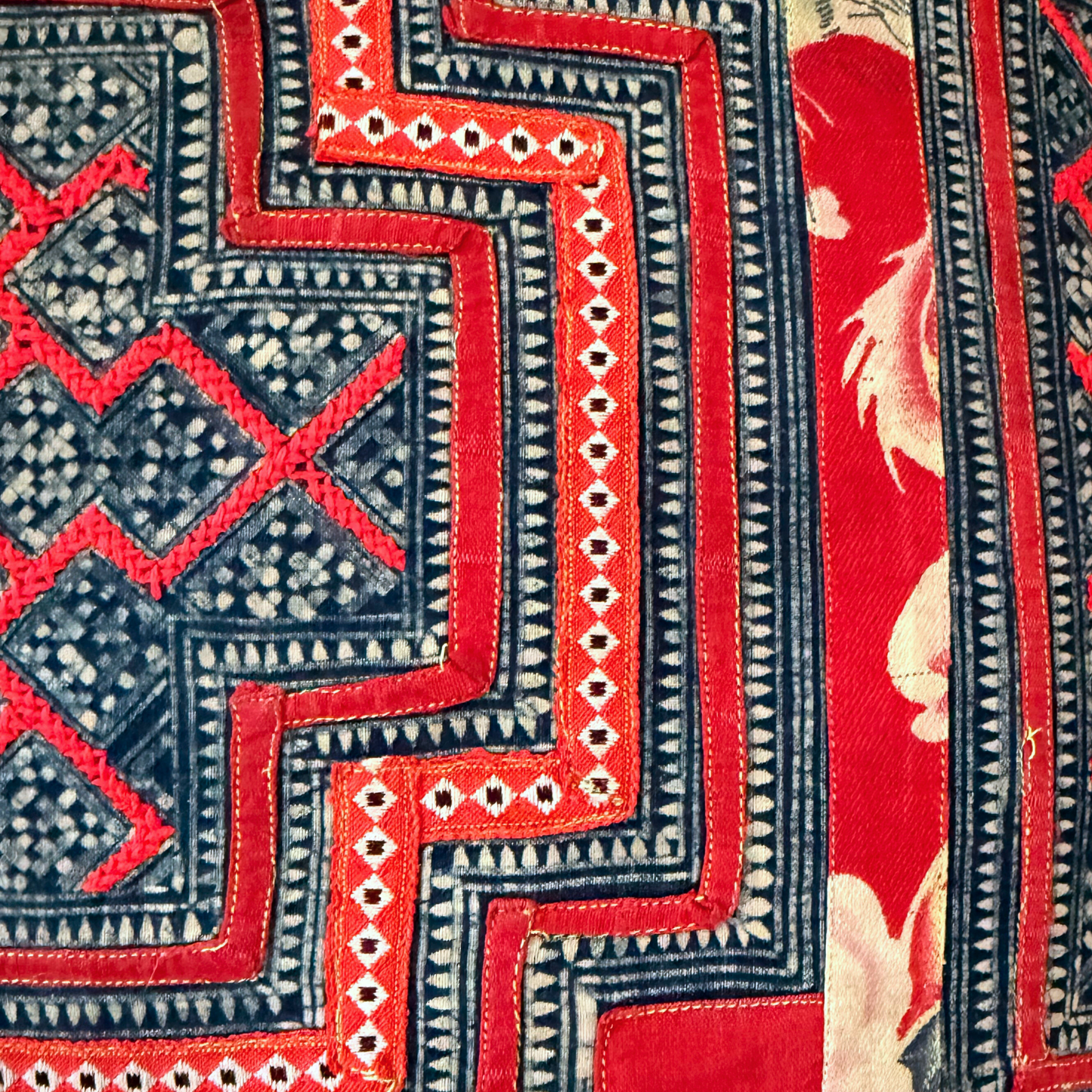 Hmong & Hemp Throw Pillow