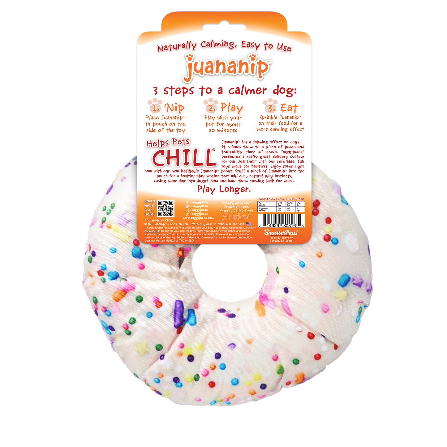 Doggijuana | Get the Munchies! | Donut Refillable Dog Toy
