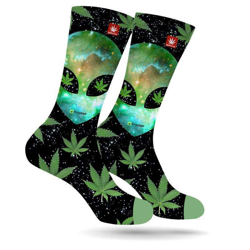 Alien Eyes Weed Socks | Unisex
