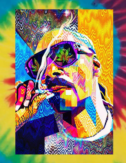 Pop Art Snoop Tie Dye Blue