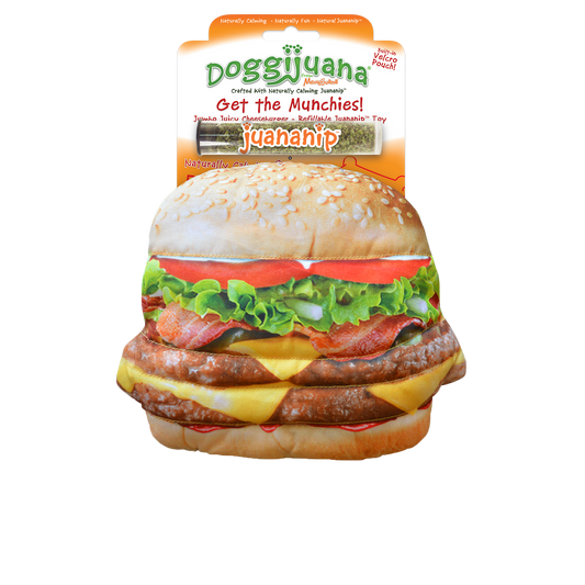Doggijuana | Get the Munchies ! | Cheeseburger Refillable Dog Toy