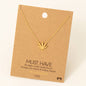 Cannabis Leaf Pendant Necklace | Gold Color