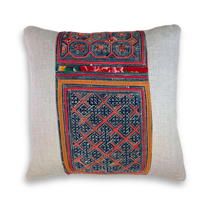 Hmong & Hemp Throw Pillow