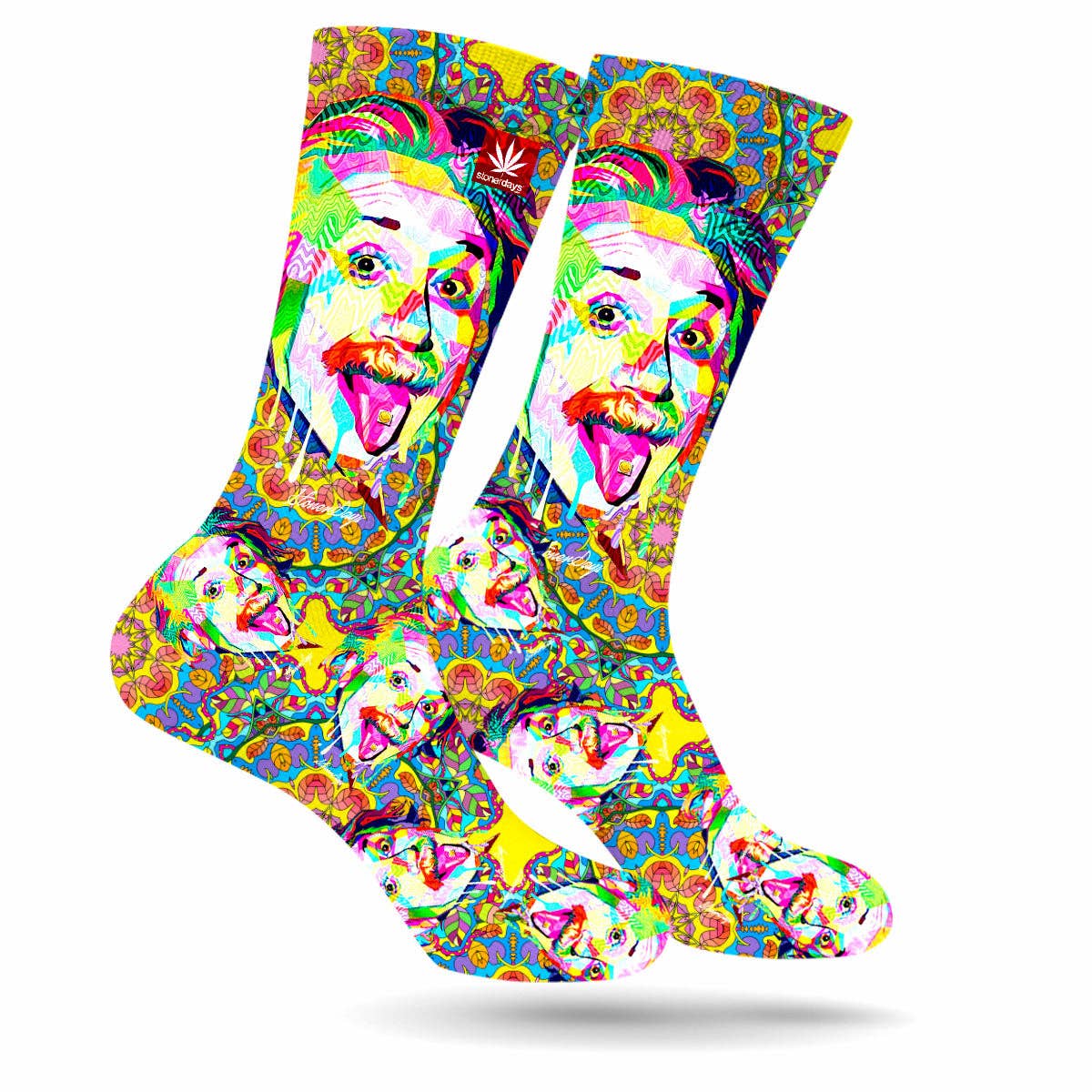 Einstein Pop Art Cannabis Socks