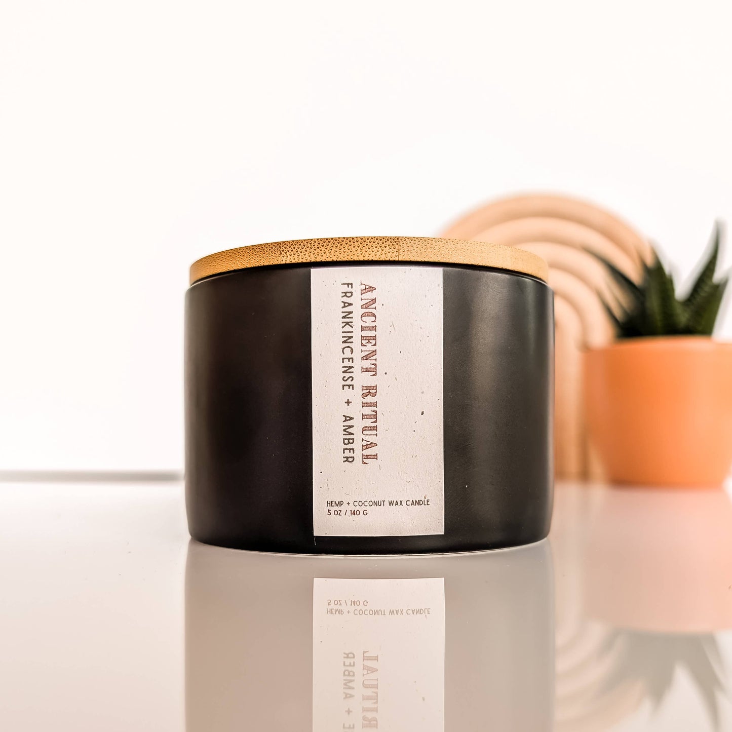 Ancient Ritual | Frankincense & Amber Boho Hemp Candle | 5 oz.