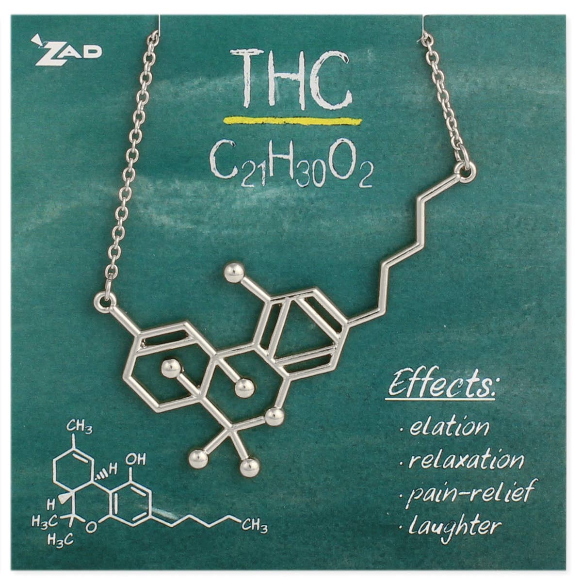 Chemical Reaction | THC Molecule Necklace