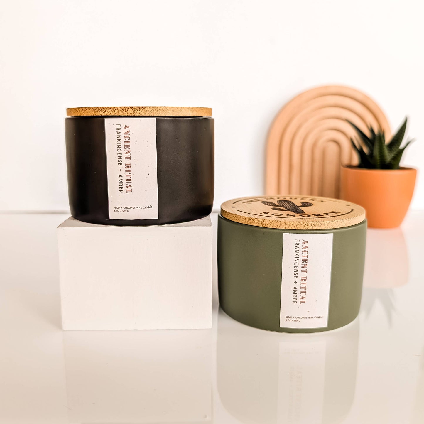 Ancient Ritual | Frankincense & Amber Boho Hemp Candle | 5 oz.