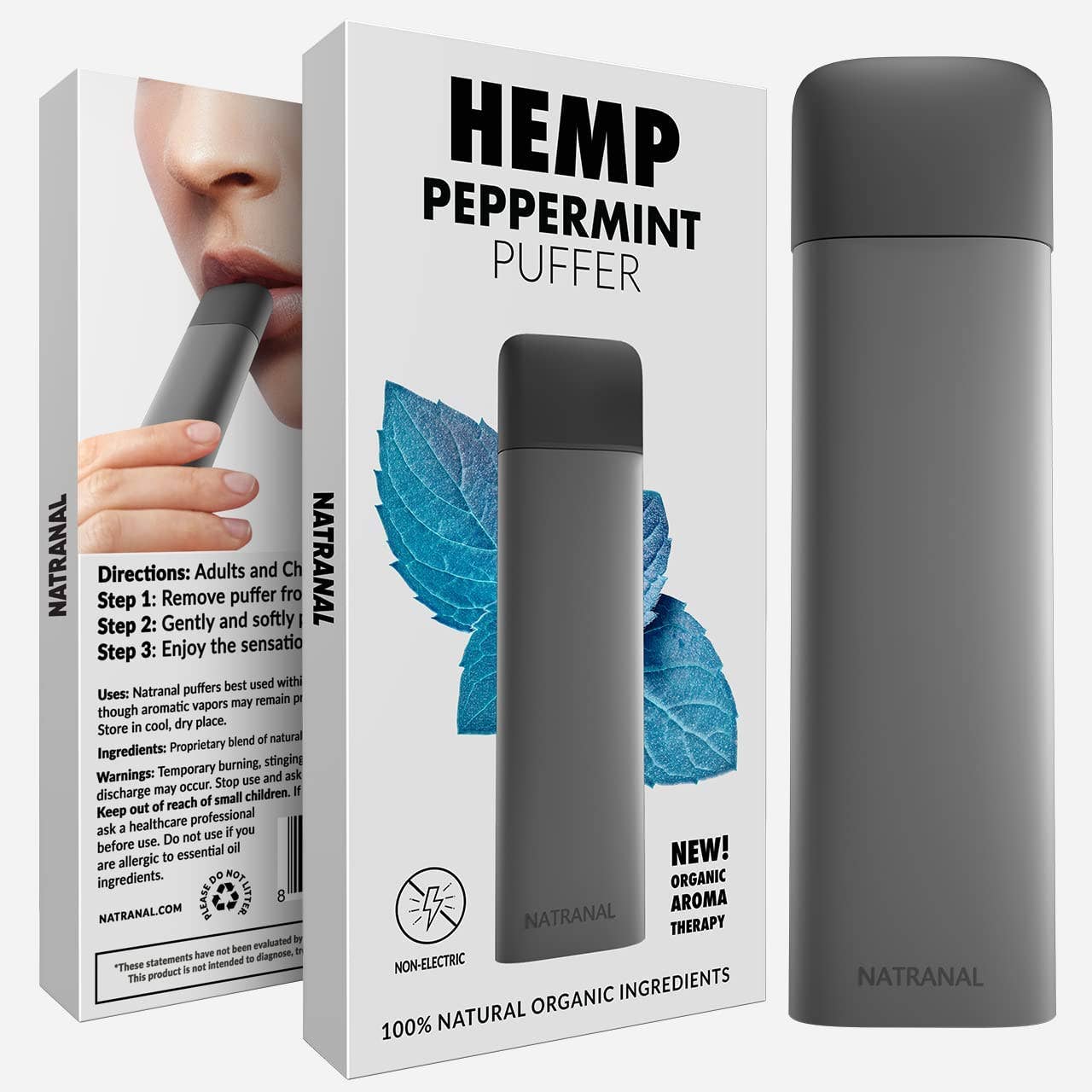 Natranal Peppermint + Hemp Habit Replacement Oral Fixation Puffer to Replace Smoking or Vaping