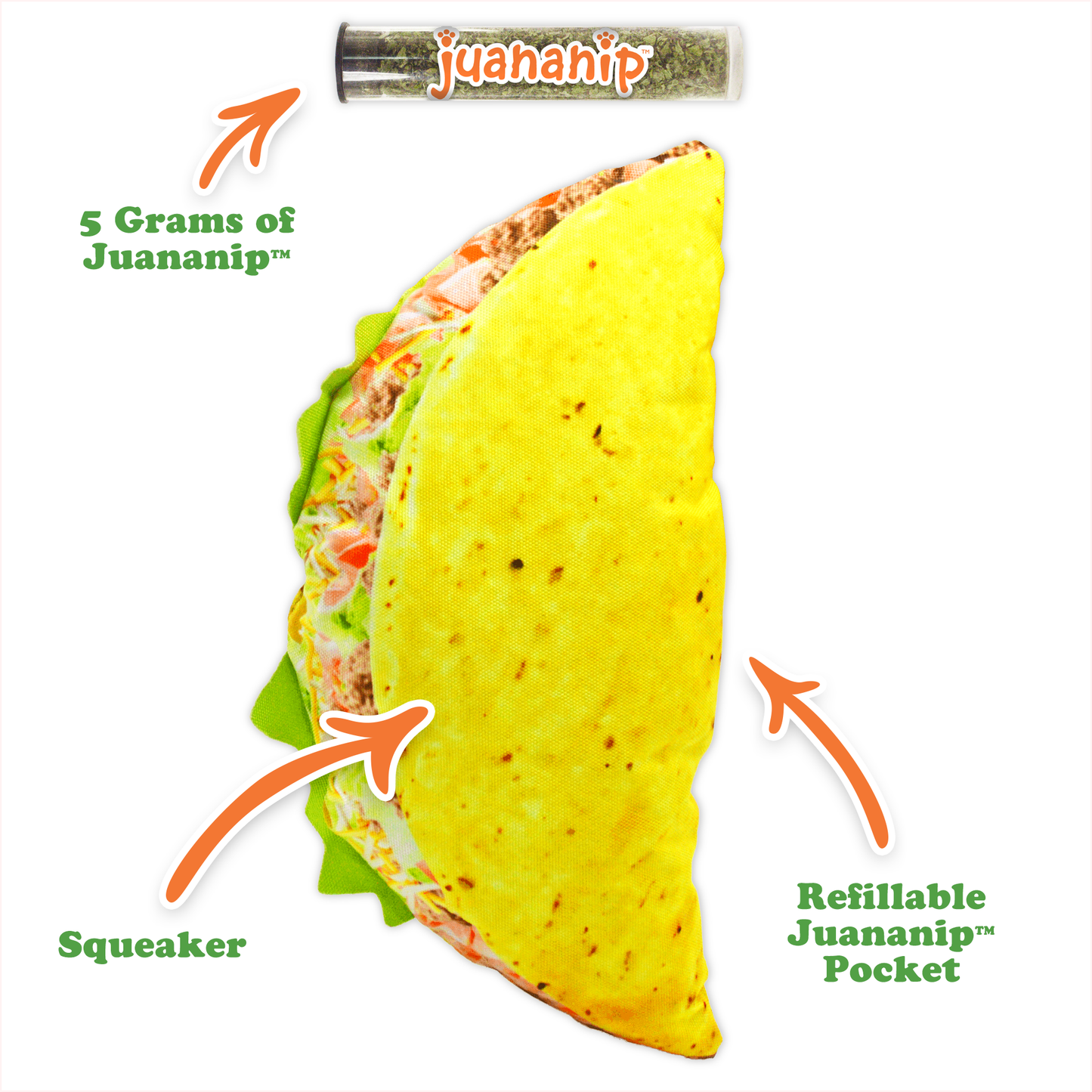 Doggijuana | Get the Munchies! |  Taco Refillable Dog Toy