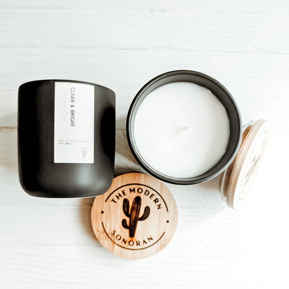 Clean & Bright | Farmhouse Hemp Candle | Lemon Basil | 10oz.