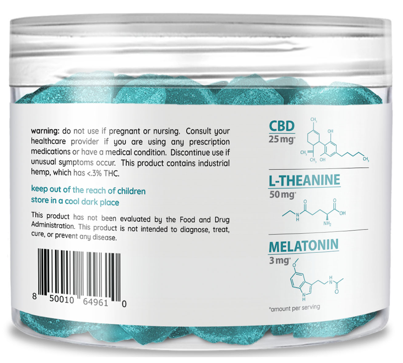 Bloom Hemp | CBD Sleep Gummies | Blue Raspberry | Zero THC