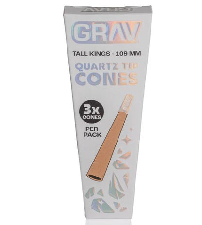 GRAV Tall Kings Quartz Tip Cones | 3 Pack