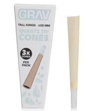 GRAV Tall Kings Quartz Tip Cones | 3 Pack
