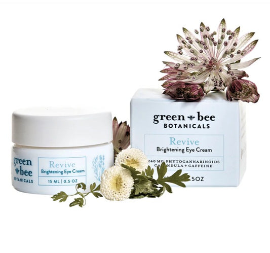 Green Bee Botanicals | Revive Brightening Eye Cream | Full-spectrum Hemp CBD and CBDa