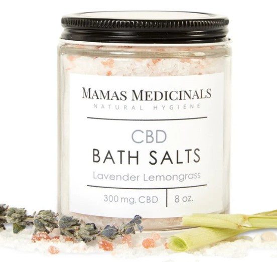 Mama's Medicinals | CBD Lavender Lemongrass Bath Salts | 8 oz.