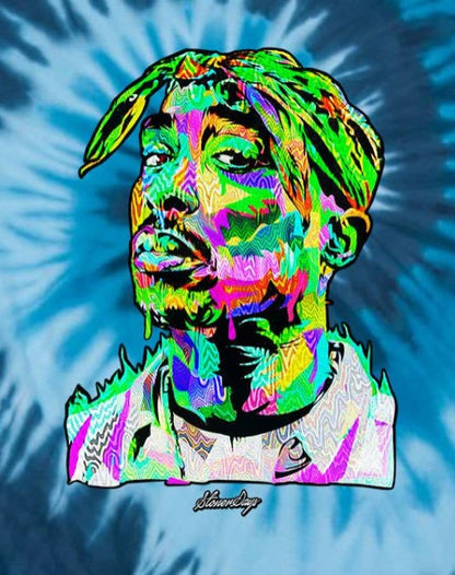 Pop Art Pac Tie Dye Blue
