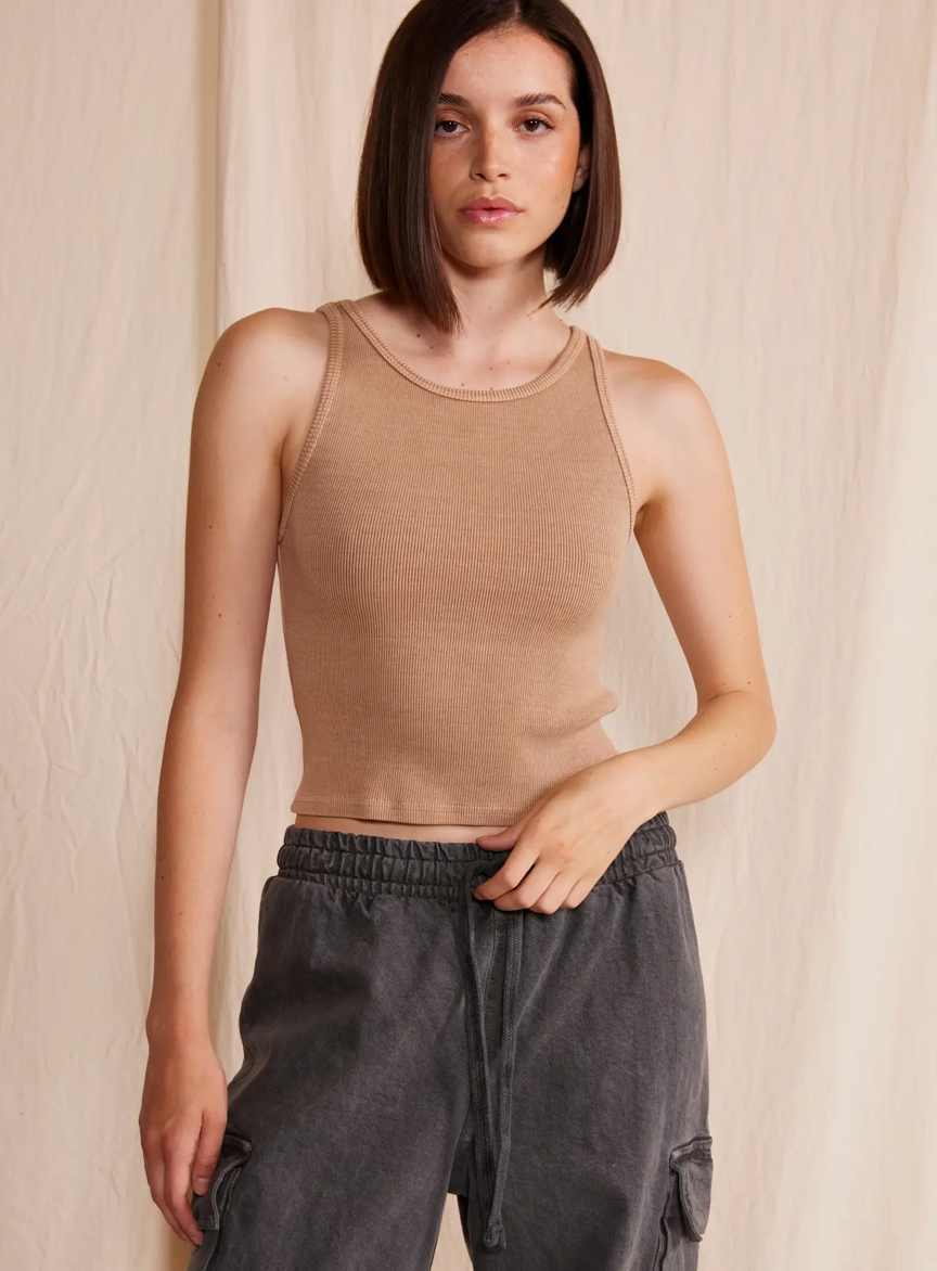 People of Leisure | Sage Rib Hemp Tank