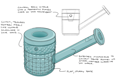 Jane West | Twenties Collection | Pink Hand Pipe