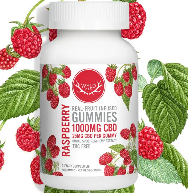Raspberry CBD Gummies | 1000mg Total | WYLD CBD
