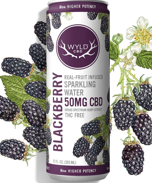 Blackberry CBD Sparkling Water | 50mg | WYLD CBD