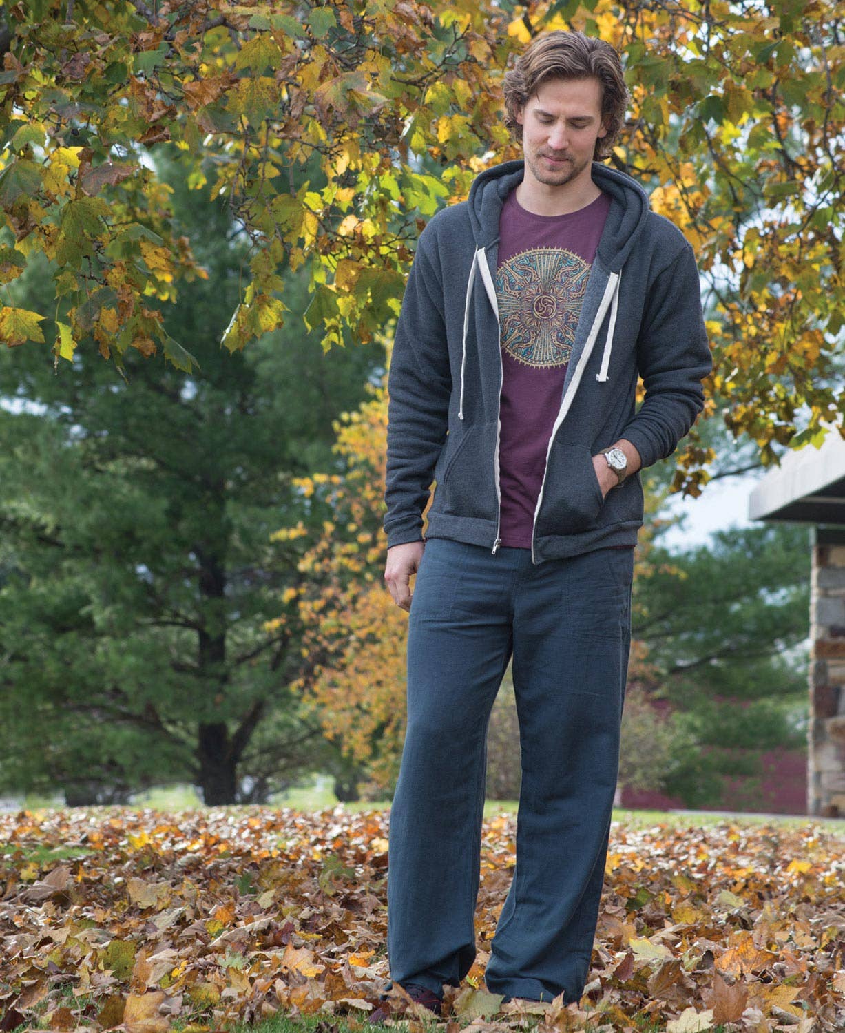 Men's Hemp Yoga Pants | Midnight
