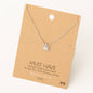 Jeweled Cannabis Pendant Necklace | Silver Color