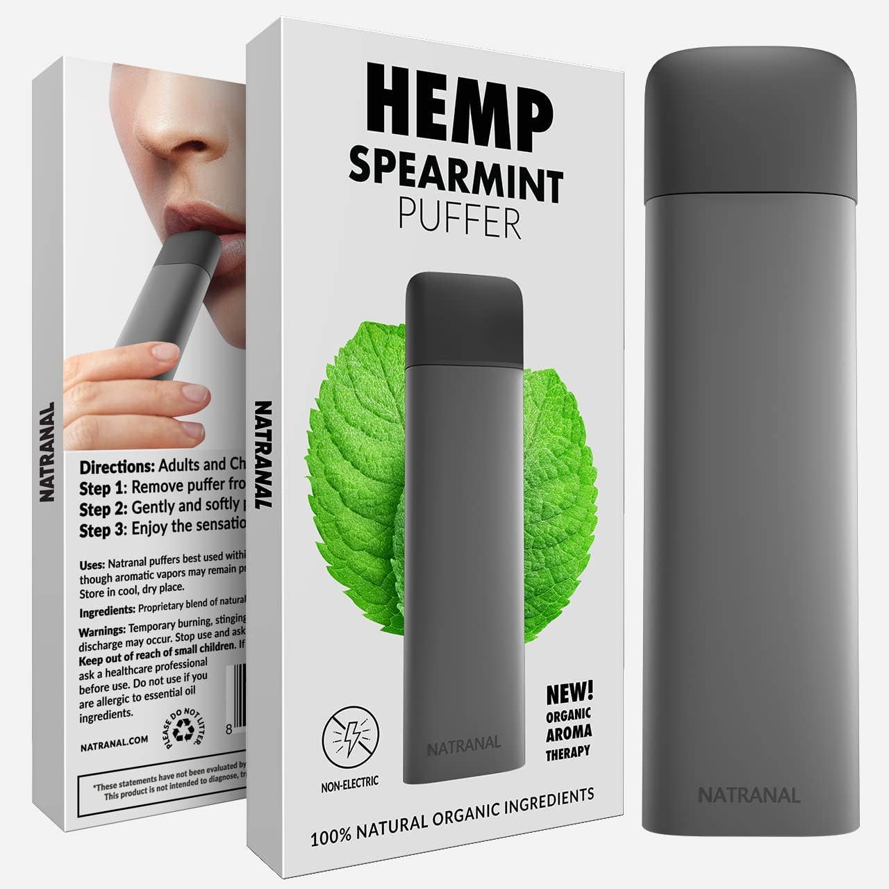 Natranal Spearmint + Hemp Habit Replacement Oral Fixation Puffer to Replace Smoking or Vaping