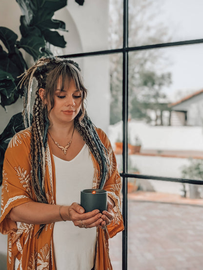 Ancient Ritual | Frankincense & Amber Boho Hemp Candle | 5 oz.