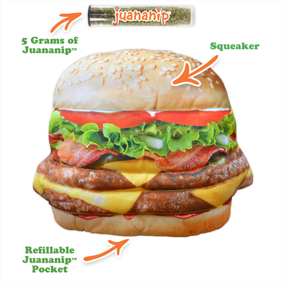 Doggijuana | Get the Munchies ! | Cheeseburger Refillable Dog Toy