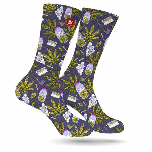Good Vibes Purps Weed Socks | Unisex