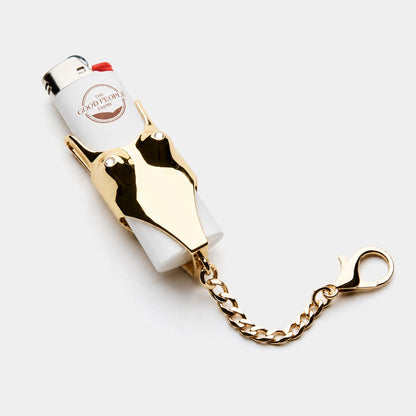 EDIE PARKER |  Lighter Cover Key Chain | One-Piece Gold